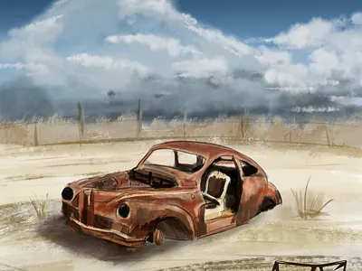 Rust art artist coming storm desert design designer digital art digital paint digital painting illustration illustrator insight lonely painting rust waste