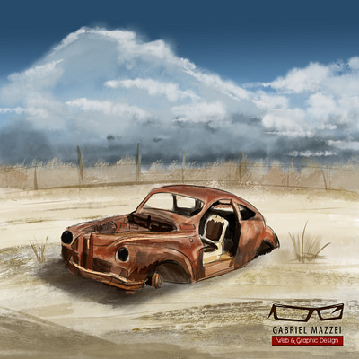 Rust art artist coming storm desert design designer digital art digital paint digital painting illustration illustrator insight lonely painting rust waste