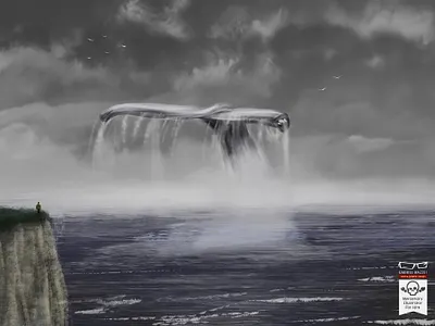 Giant White Whale art artist digital art digital paint digital painting fantasy fantasy art foogy giant hope illustration illustrator marine painting sea surreal surrealism whale