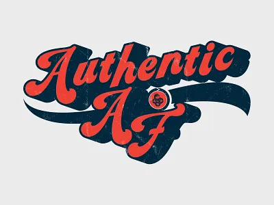 AuthenticAF advertising apparel blue navy north carolina orange shirt type
