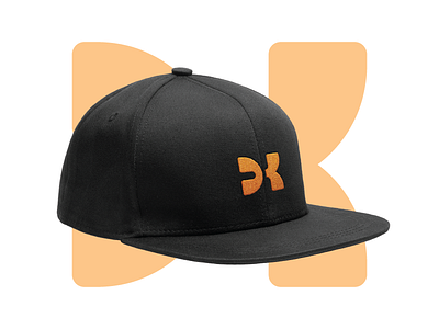 "D + K" Monogram Mock-up brand brand identity branding cap design icon identity identity design illustrator letter d letter k logo logo design logodesign logos minimalist mockup modern monogram yellow