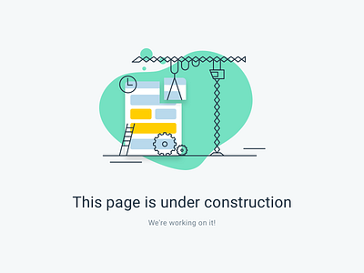 Page is under construction design illustration