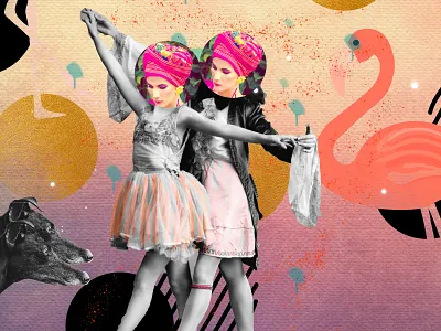 Double Time digital collage illustrator photoshop