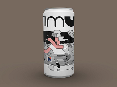 Audioban July beer can mockup artwork audioban beach beercan burak beceren calendar can mockup character design design event flat graphic design illustration skater skater boy surf surfer girl typography umbrella vector