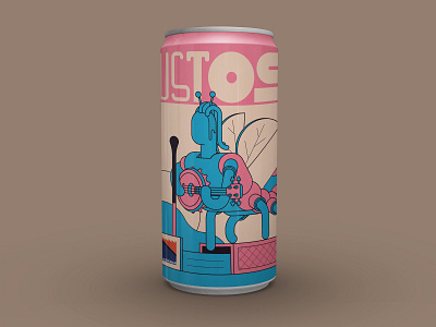 Audioban August beer can artwork audioban august beer can beercan bug bugs burak beceren can can mockup character design design graphic design illustration musician musician bug typography vector