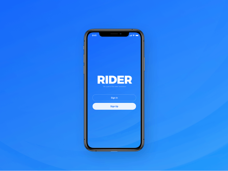 SignUpScreen #dailyui #001 100daychallenge app design blue colors dailyui design iphone app micro interaction product design taxi app typography ui design ux desgin