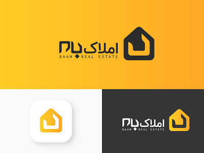 Baam real estate logo & logotype app icon baam bam brand branding design graphic graphic design illustration logo logo design logodesign logotypedesign logotypes photoshop real estate logo realestate sell house studio logo typography