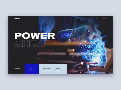 Weld Website Concept adobe adobe photoshop art direction daily ui design landing page typography ui ui design ux web website