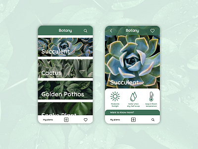 Botany app branding design icon ui ux web