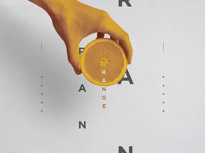 Orange Range aesthetic composition design fruit graphic graphicdesign hand juice natural nature orange orange juice organic range type typography