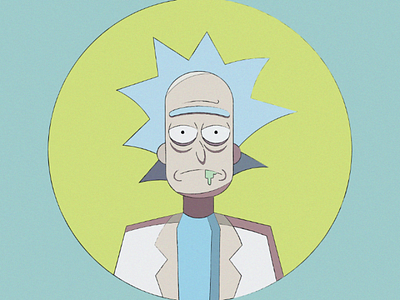 Rick anime cartoon drawing flat graphic design illustration illustrator rick rick and morty tv show vector