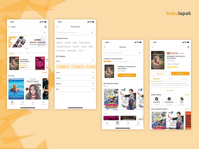 Bukulapak - Bookstore Challenge app apps design design design app flat illustration inspiration design ios design iphonex landing page design mobile app mobile app design mobile ui design portofolio ui ui ux design ui design ui designer uiux designer ux