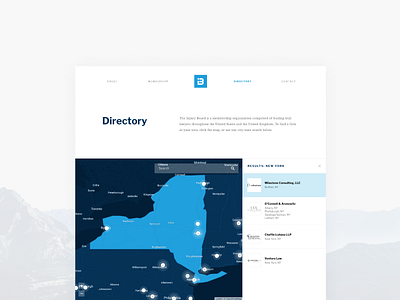 Injury Board Directory design flat ui web