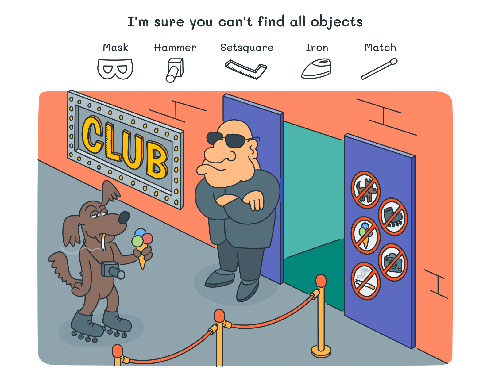 Funny Puzzles 2d art cartoon character funny illustration outline vector