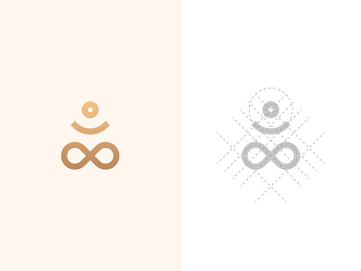 Yoga Logo abstract business clean design geometric grid grid logo hellodribbble illustrator logo logo design logo grid meditation minimalist logo minimalistic modern monogram pictogram symmetric yoga