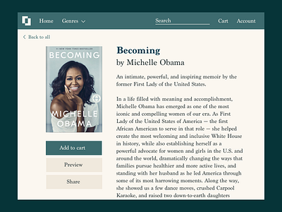 Daily UI 010 - Social share button becoming bookstore dailyui ecommerce michelle lana michelleobama politics sketch uidesign website