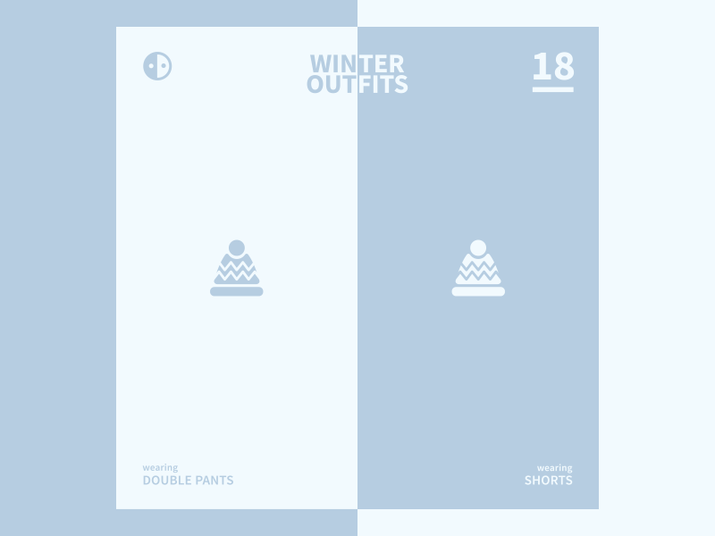 Winter Outfits | China vs Japan animation design gif icon illustration infographic loop minimal motion