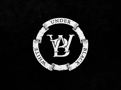 White under Black logo branding design engraving gravure illustration logo monogram monogram logo typography vector