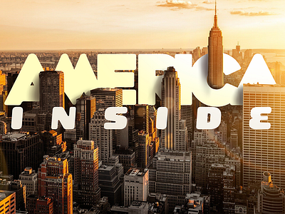 America inside design logo typography