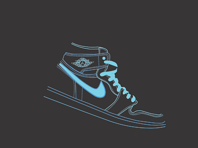 Air Jordan 1 Retro High OG UNC design graphic design illustration sneakerhead vector