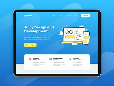 Landing Page Concept blue concept gradient illustration landing page ui ux web website concept website design website ui websites