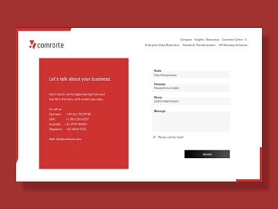 contact page design red sketch sketchapp ui ux uxdesign