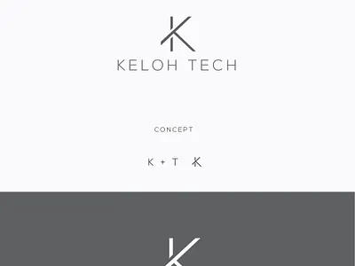 Concept : K+T = Keloh Tech brand design icon identity illustration logo typography vector