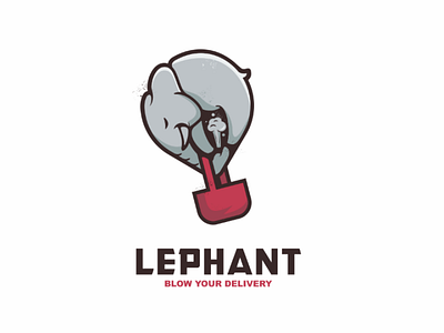 Lephant airballoon brand brand identity delivery design elephant graphicdesign illustration logo logodesign vector