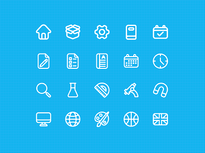 Category Icons Set education flat icon icons line simple