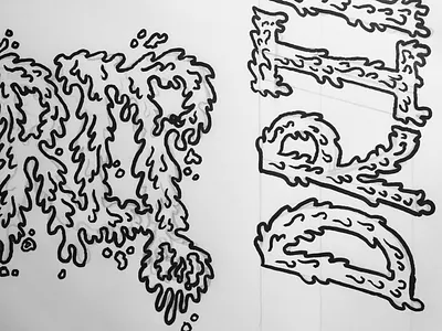 Existential Drip #2 hand lettering illustration line art marker typography