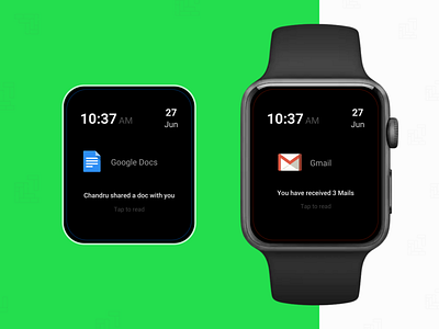 Apple Watch - Notification for G Suite UI Design apple apple watch applewatch application design designs digital documents g suite gmail google google docs ios layout notifiations ui uidesign ux watch watches