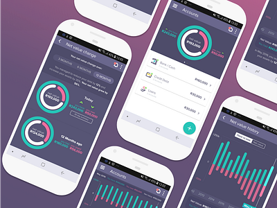 Net Value Doughnut for 22seven app design finance app fintech graph design product design uidesign user experience user experience prototype user interface design