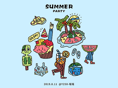 Summer design illustration