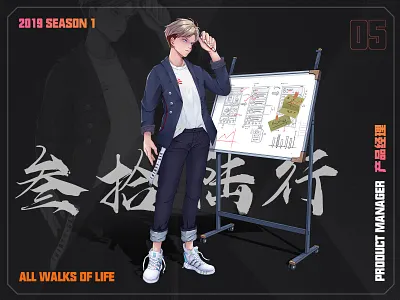 【5】All walks of life—product manager 人物设计 品牌 插图 数字2d 模特运动 行业 设计