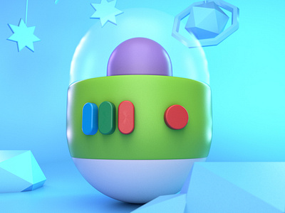 Geo Buzz c4d character design disney minimal pixar render toystory