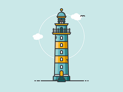 Lighthouse icon illustration lighthouse vector vectorart