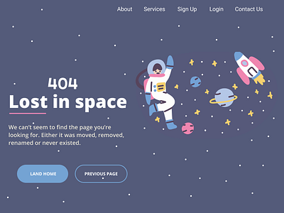 404 Error DailyUI-08 app daily 100 challenge daily ui dailyui design error error 404 error message error page errors flat space spaceman ui ui design uidaily uidailychallenge uidesign webdesign