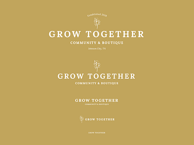 Responsive logo design - Grow Together brand brand design branding identity identity design logo logo design