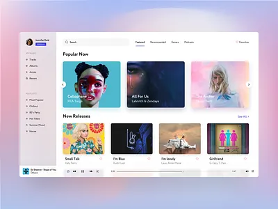 Daily UI 9 - Music Player Design dailyui design music player player ui ux uidesign webdesign