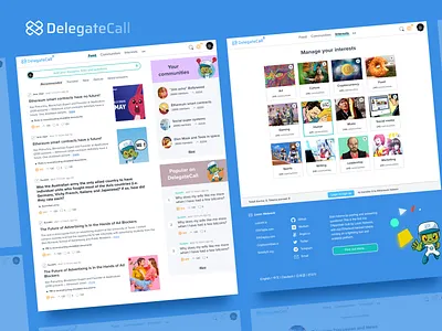 Delegatecall UI blockchain social network ui ux