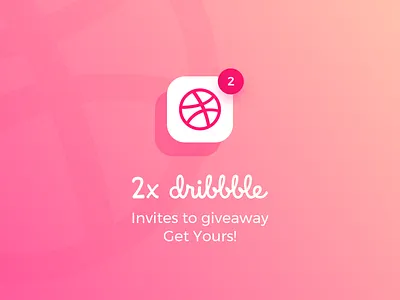 🔥2x dribbble invites 🔥 design dribbble dribbble invitation dribbble invite giveaway icon illustration ios service social ui vector