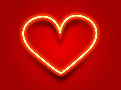 Neon Heart design heart illustration love neon valentine vector