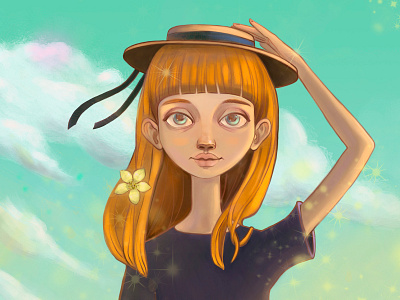 Promo art girl illustration portrait girl