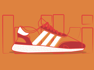 Adidas Iniki / I-5923 design graphic design illustration illustration art sneakerhead vector