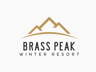 Daily logo challenge day 8/50. Ski mountain logo, Brass peak brand branding brass peak challenge daily logo challenge daily logo challenge day 8 design graphic design icon logo logo designer logo designers club logo designs logo new logo passion logo world mountains simple vector winter resort