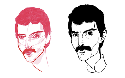 Freddie V2.0 (WIP) colombianillustrator freddiemercury illustrtator killerqueen marcelasanchez queen sanchezletters sheerheartattack vector vectorportrait