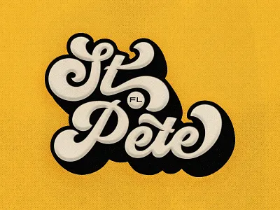 The Sunshine City florida groovy retro st pete sunshine tampa tampa bay texture type typography vintage