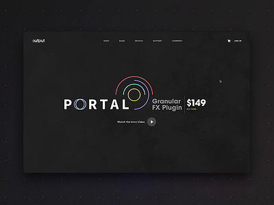 PORTAL Landing Page Interactions animation music principle prototyping ui visual design