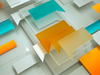 message 3d app blue cinema4d last message messaging messenger mobile orange sms text texting