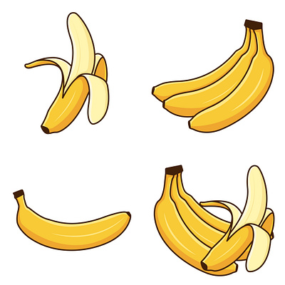 sweet banana adobe illustrator banana colorful creative design fruit illustration fruits icon illustration illustrator logo vector